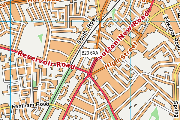 B23 6XA map - OS VectorMap District (Ordnance Survey)