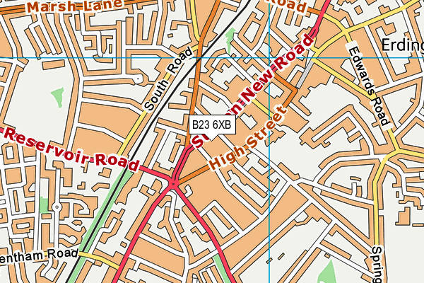 B23 6XB map - OS VectorMap District (Ordnance Survey)