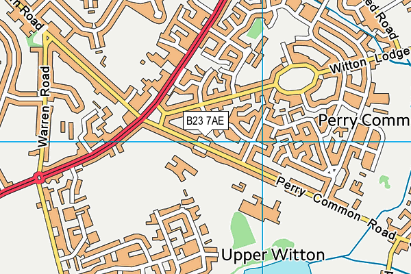 B23 7AE map - OS VectorMap District (Ordnance Survey)