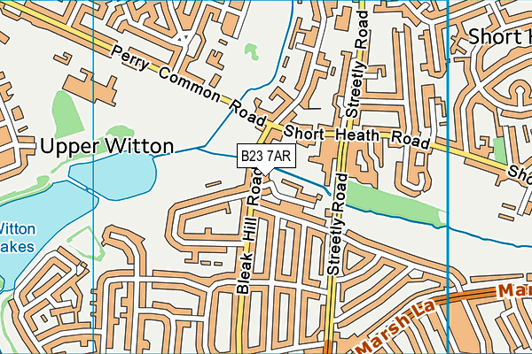 B23 7AR map - OS VectorMap District (Ordnance Survey)