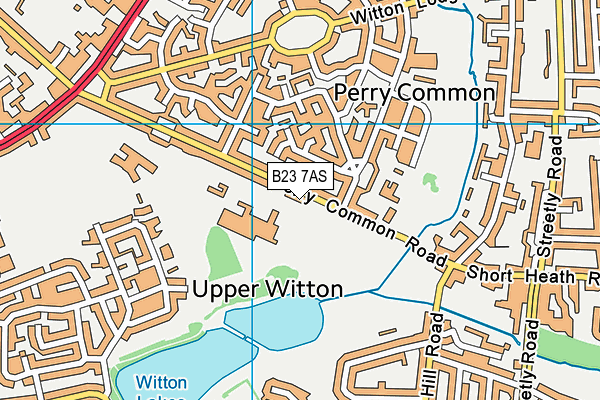 B23 7AS map - OS VectorMap District (Ordnance Survey)