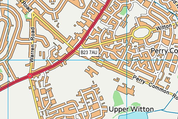 B23 7AU map - OS VectorMap District (Ordnance Survey)