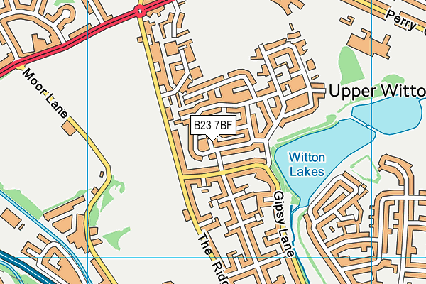 B23 7BF map - OS VectorMap District (Ordnance Survey)