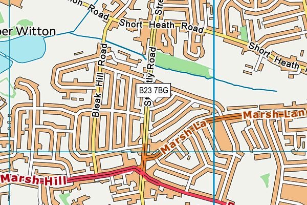B23 7BG map - OS VectorMap District (Ordnance Survey)