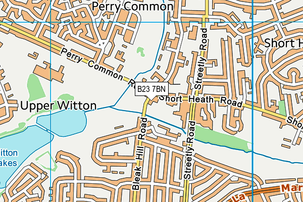 B23 7BN map - OS VectorMap District (Ordnance Survey)