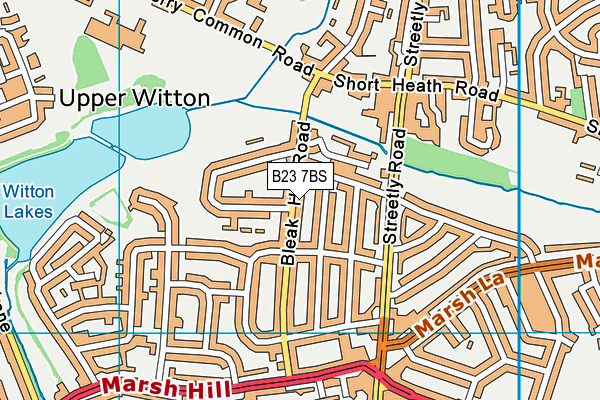 B23 7BS map - OS VectorMap District (Ordnance Survey)