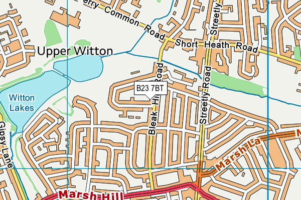 B23 7BT map - OS VectorMap District (Ordnance Survey)