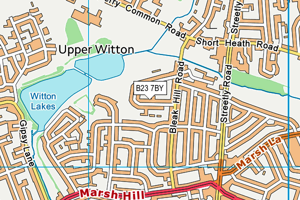 B23 7BY map - OS VectorMap District (Ordnance Survey)