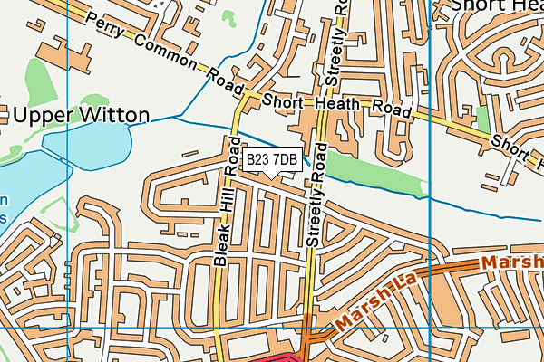 B23 7DB map - OS VectorMap District (Ordnance Survey)