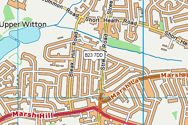 B23 7DD map - OS VectorMap District (Ordnance Survey)