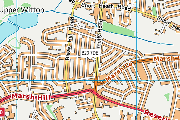 B23 7DE map - OS VectorMap District (Ordnance Survey)