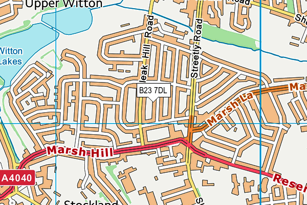 B23 7DL map - OS VectorMap District (Ordnance Survey)