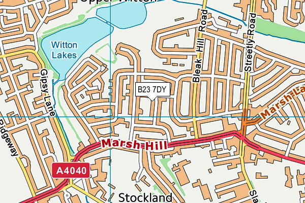 B23 7DY map - OS VectorMap District (Ordnance Survey)