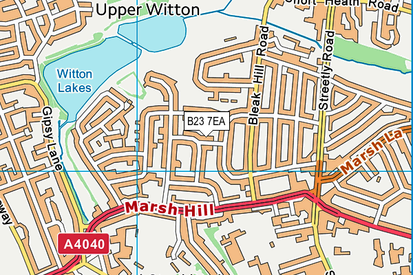 B23 7EA map - OS VectorMap District (Ordnance Survey)