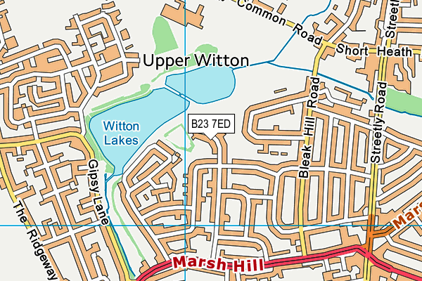 B23 7ED map - OS VectorMap District (Ordnance Survey)