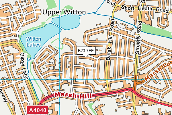 B23 7EE map - OS VectorMap District (Ordnance Survey)