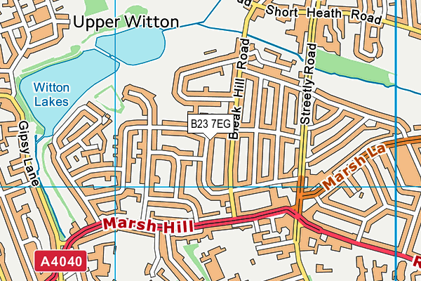 B23 7EG map - OS VectorMap District (Ordnance Survey)