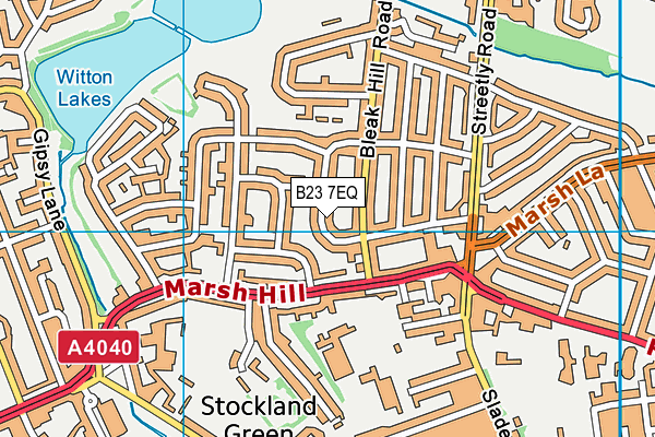 B23 7EQ map - OS VectorMap District (Ordnance Survey)