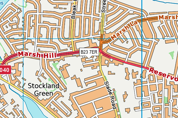 B23 7ER map - OS VectorMap District (Ordnance Survey)