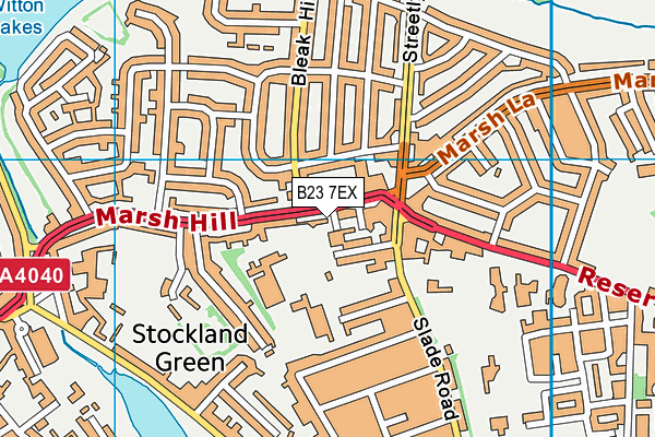 B23 7EX map - OS VectorMap District (Ordnance Survey)