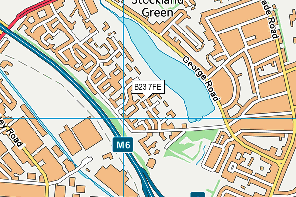 B23 7FE map - OS VectorMap District (Ordnance Survey)