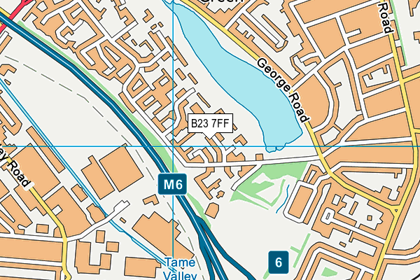 B23 7FF map - OS VectorMap District (Ordnance Survey)