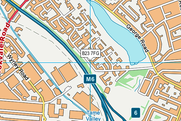 B23 7FG map - OS VectorMap District (Ordnance Survey)
