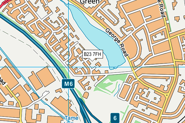 B23 7FH map - OS VectorMap District (Ordnance Survey)