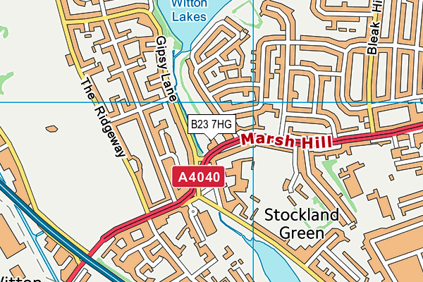 Marsh Hill Nursery School map (B23 7HG) - OS VectorMap District (Ordnance Survey)