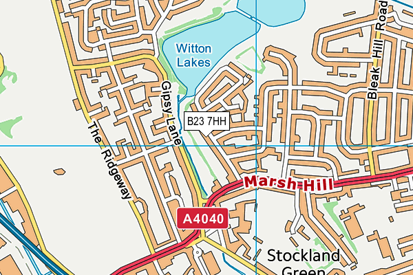 B23 7HH map - OS VectorMap District (Ordnance Survey)