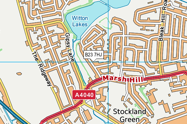 B23 7HJ map - OS VectorMap District (Ordnance Survey)