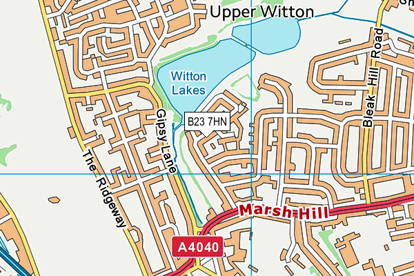 B23 7HN map - OS VectorMap District (Ordnance Survey)