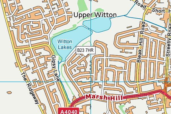 B23 7HR map - OS VectorMap District (Ordnance Survey)