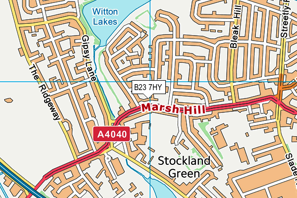 Marsh Hill Primary School map (B23 7HY) - OS VectorMap District (Ordnance Survey)
