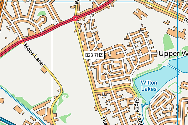 B23 7HZ map - OS VectorMap District (Ordnance Survey)