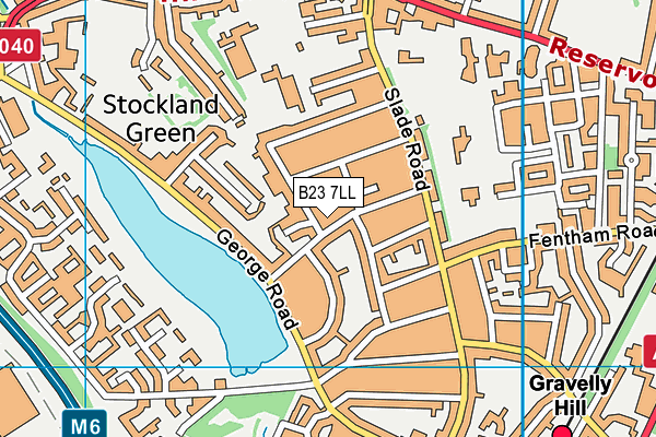 B23 7LL map - OS VectorMap District (Ordnance Survey)