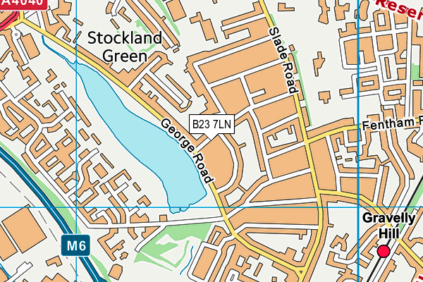 B23 7LN map - OS VectorMap District (Ordnance Survey)