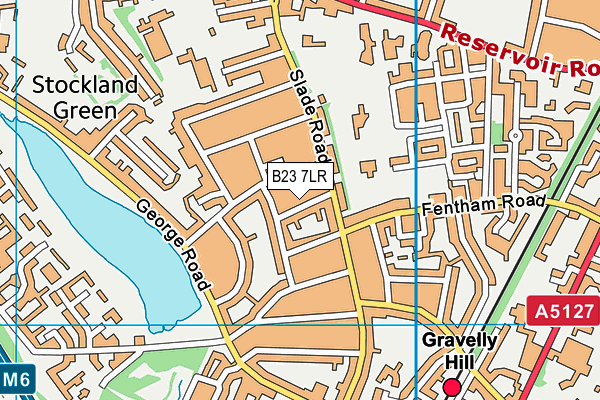 B23 7LR map - OS VectorMap District (Ordnance Survey)