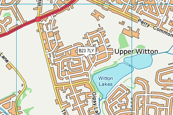 B23 7LY map - OS VectorMap District (Ordnance Survey)