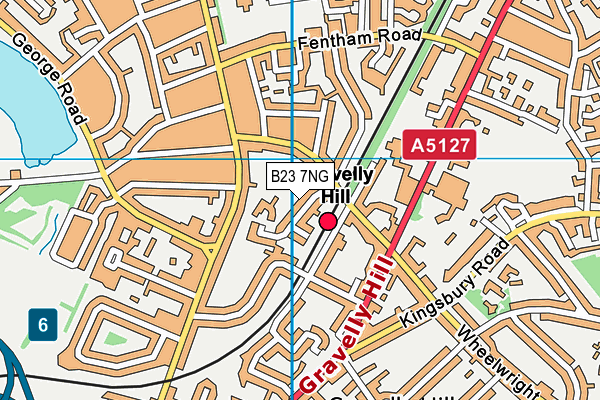 B23 7NG map - OS VectorMap District (Ordnance Survey)