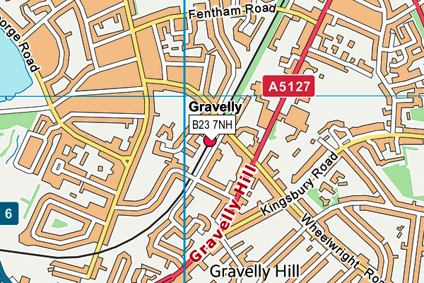 B23 7NH map - OS VectorMap District (Ordnance Survey)