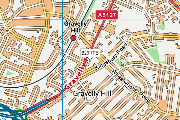 B23 7PE map - OS VectorMap District (Ordnance Survey)