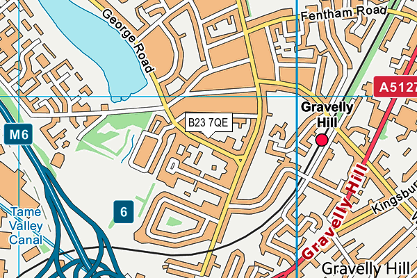B23 7QE map - OS VectorMap District (Ordnance Survey)