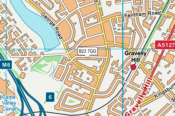B23 7QG map - OS VectorMap District (Ordnance Survey)