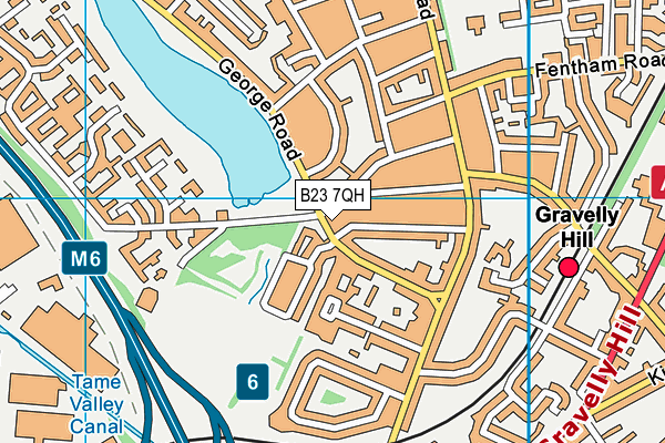 B23 7QH map - OS VectorMap District (Ordnance Survey)