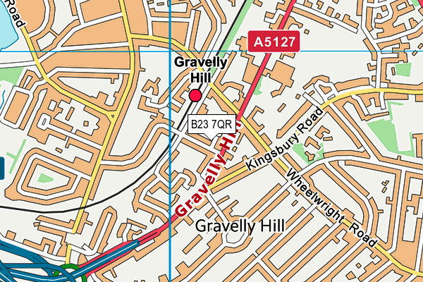 B23 7QR map - OS VectorMap District (Ordnance Survey)