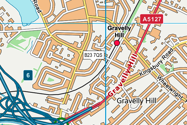 B23 7QS map - OS VectorMap District (Ordnance Survey)