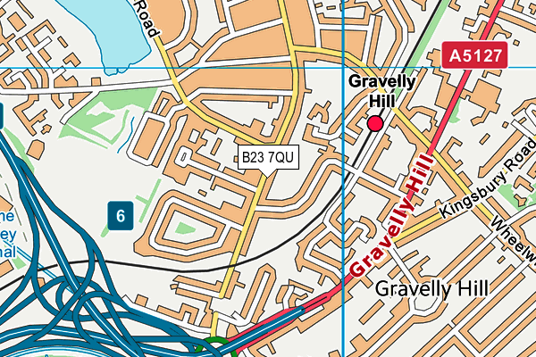 B23 7QU map - OS VectorMap District (Ordnance Survey)