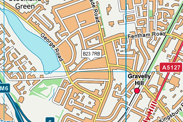 B23 7RB map - OS VectorMap District (Ordnance Survey)