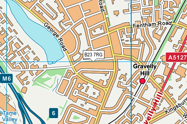 B23 7RG map - OS VectorMap District (Ordnance Survey)